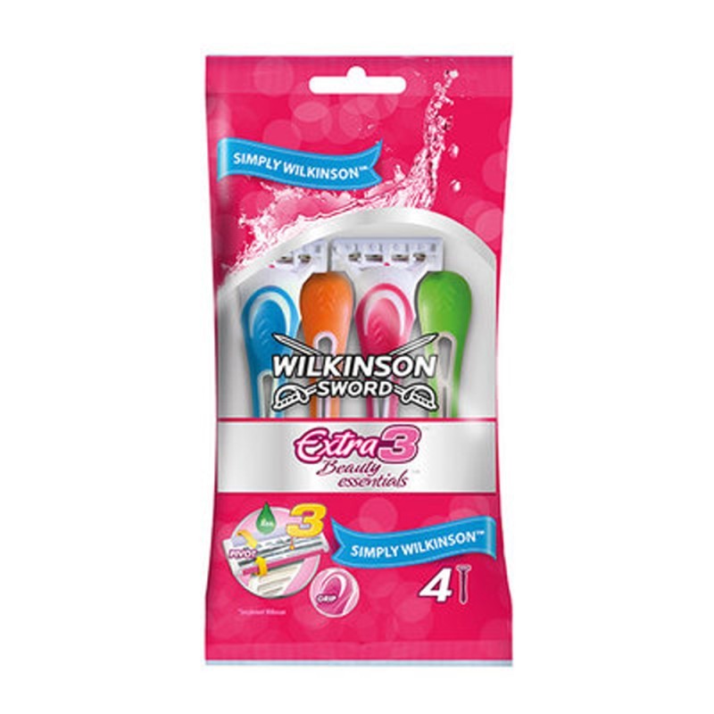 Wilkinson Extra 3 Beauty Essential Bolsa 4 Colores