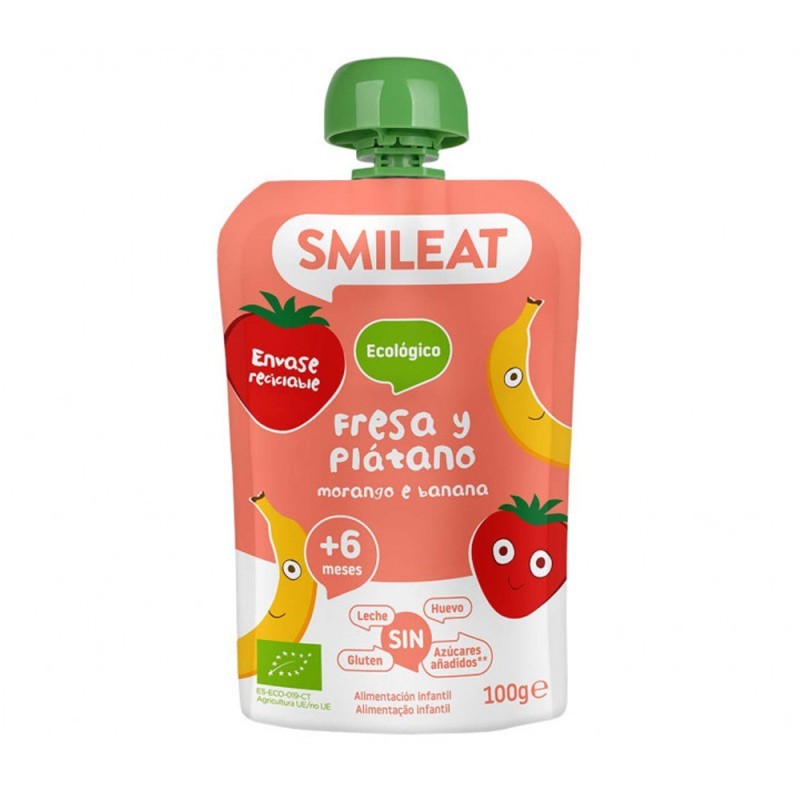 Smileat Pouch De Fresa Y Platano 100Gr Eco