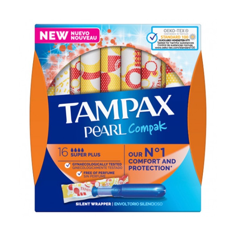 Tampax Pearl Compak Tampones Super Plus 16uds