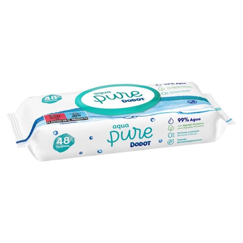 Dodot Toallitas Aqua pure, 48 unidades