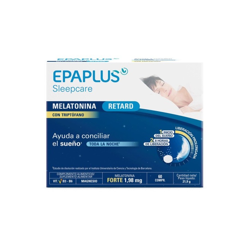 Epaplus Sleepcare Melatonina Retard Plus, 60 compr