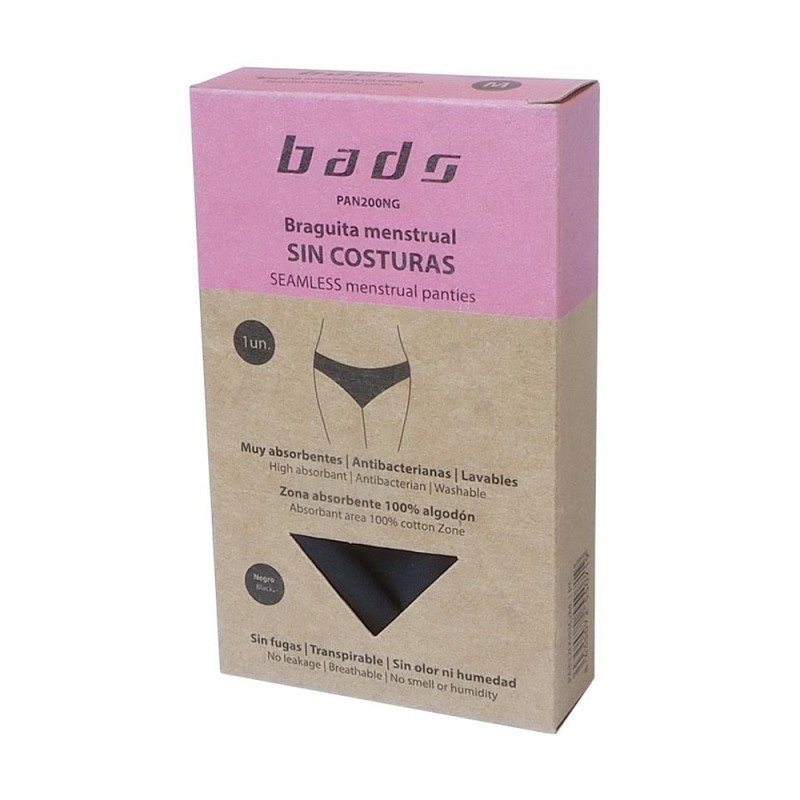 Bads Braguitas Menstruales Sin Costura Negras S