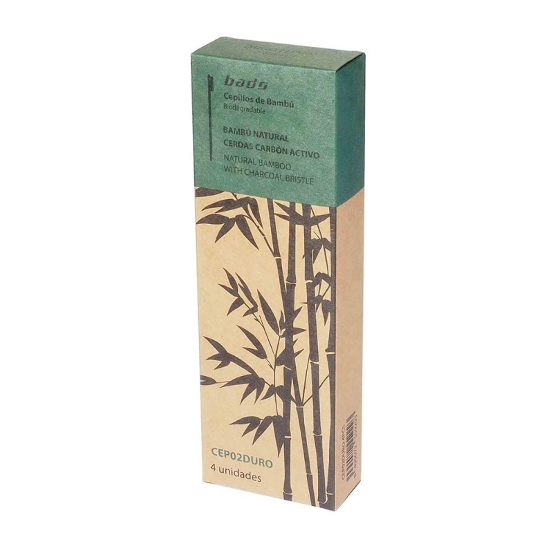 Pack 4 Cepillo De Dientes Bambu Biodegradable Bads