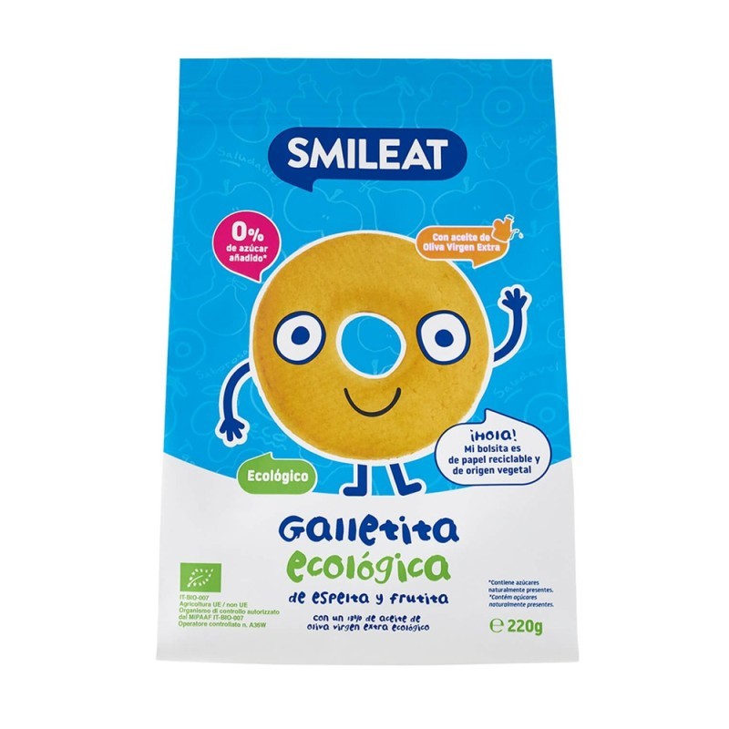 Smileat Galletas Espelta Manzana Ecológica