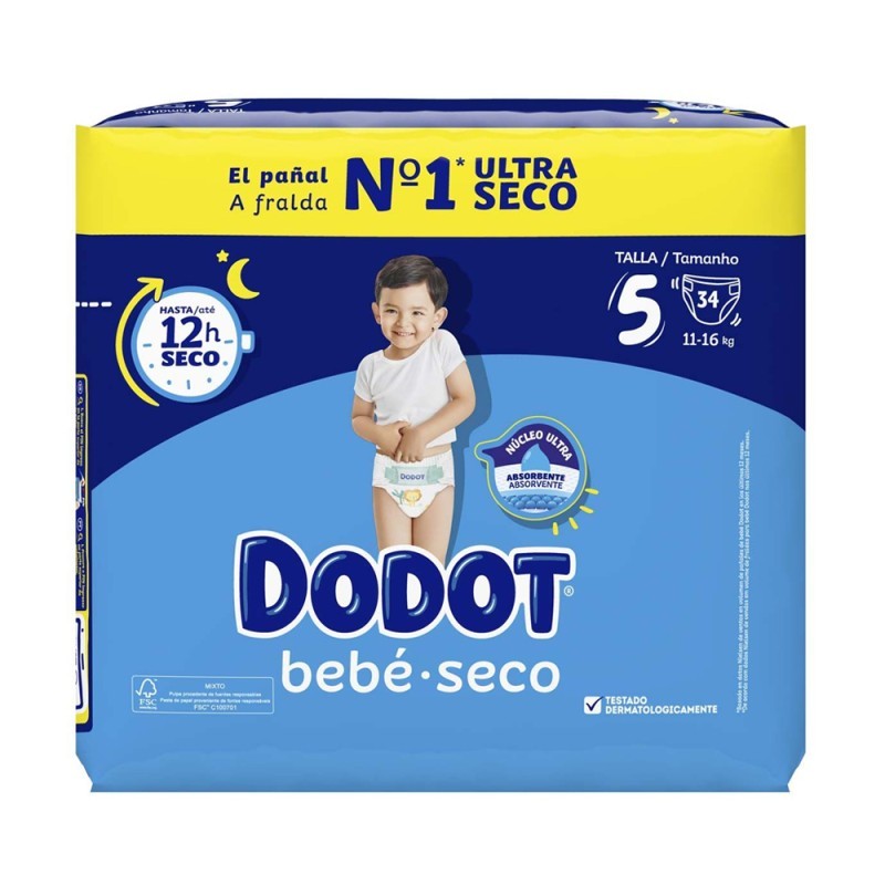Dodot Bebé Seco Small Pack Talla 5 - 34 2