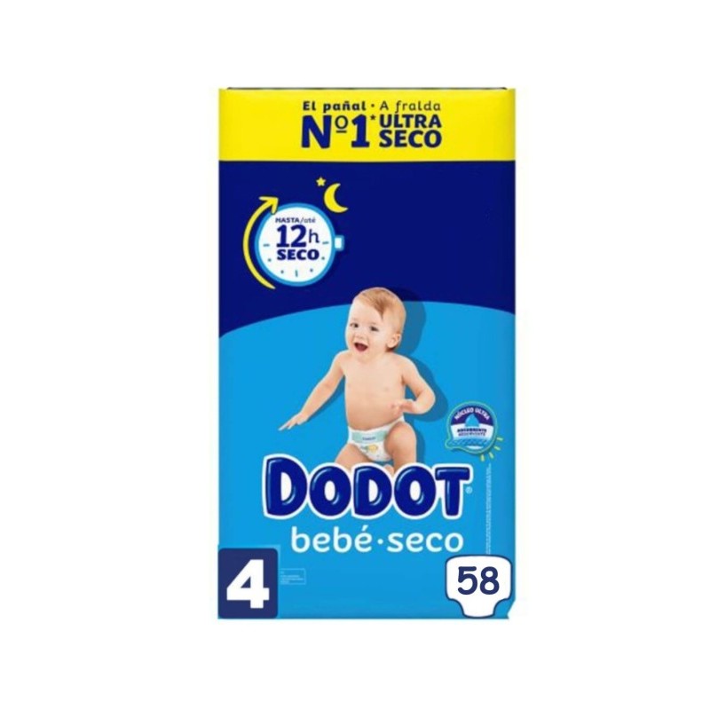 Dodot Bebé Seco Value Pack Talla 4 - 58 uds.