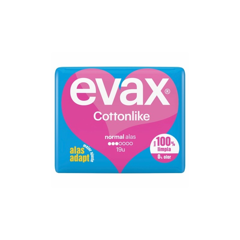 Evax Cottonlike Compresa Alas Normal 19uds