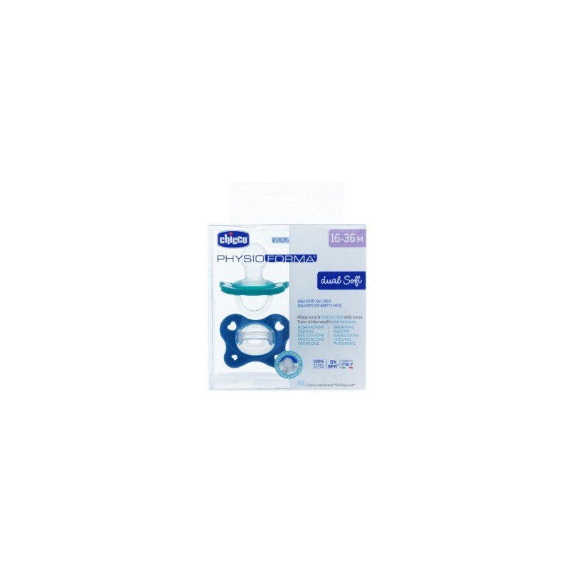 Chicco Chupete Physioforma Soft Azul/Verde 16-36M