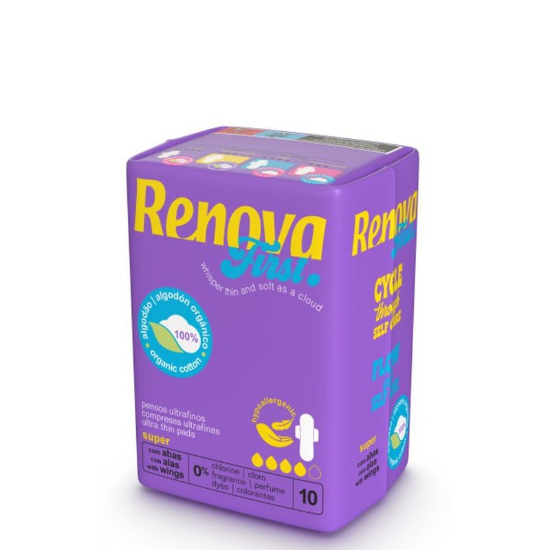 Renova Compresas First Cotton SCA 10x20