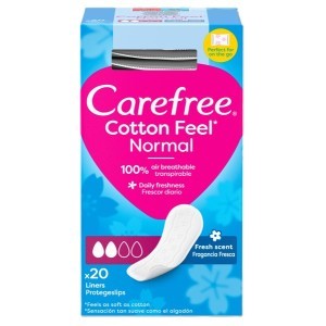 Carefree Cotton Feel Normal Fragancia Fresca 20Uds
