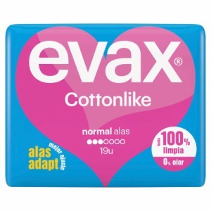 Evax Cottonlike Compresa Alas Normal 19uds