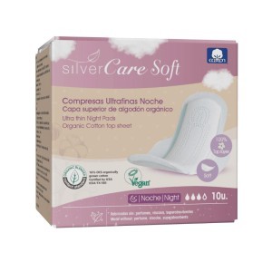 Silvercare Compresas Ultrafinas Noche Alas 10uds