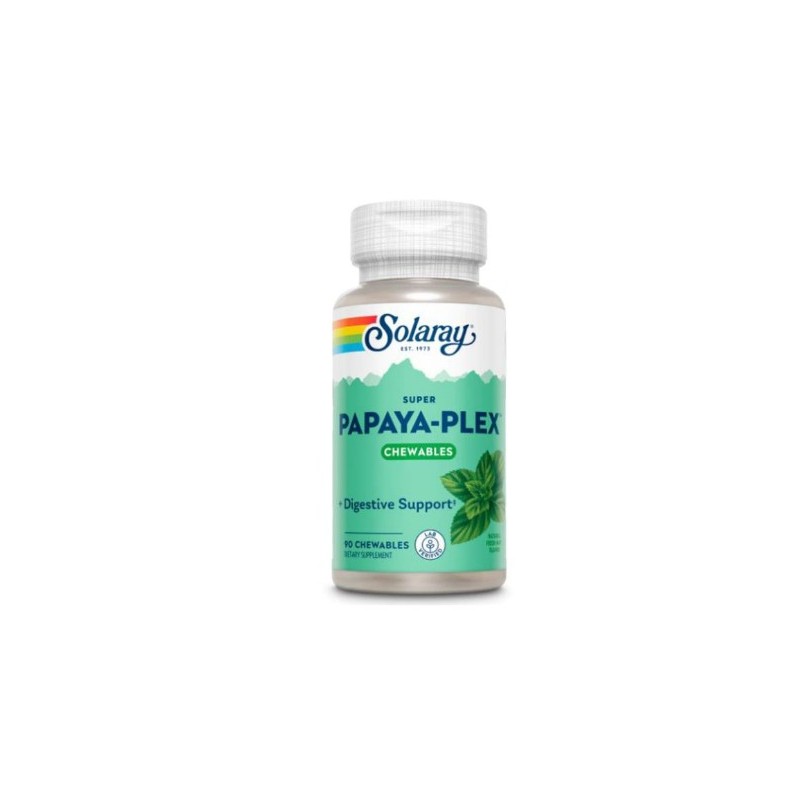 Solaray Papaya Plex -90 Comprimidos Masticables Sa