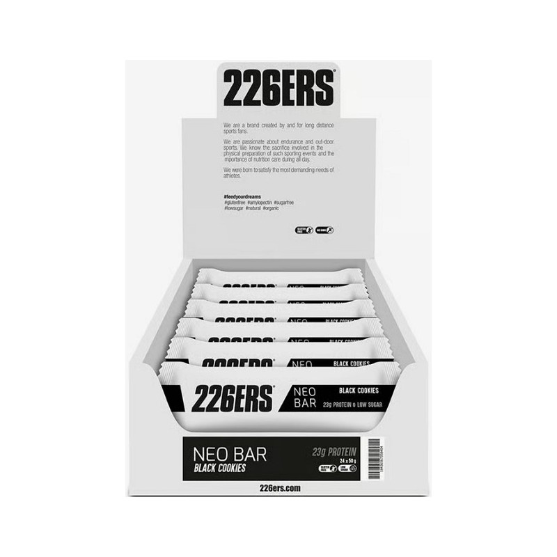 Caja NEO BAR PROTEIN. Barrita proteica. Black cook